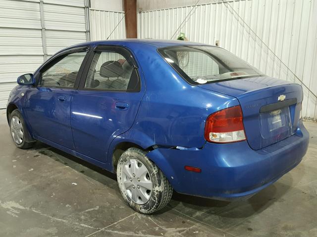 KL1TD52695B344154 - 2005 CHEVROLET AVEO BASE Mavi foto 3