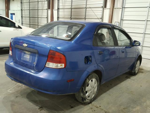 KL1TD52695B344154 - 2005 CHEVROLET AVEO BASE Mavi foto 4