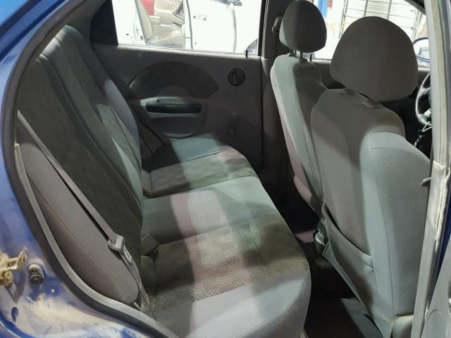 KL1TD52695B344154 - 2005 CHEVROLET AVEO BASE Mavi foto 6