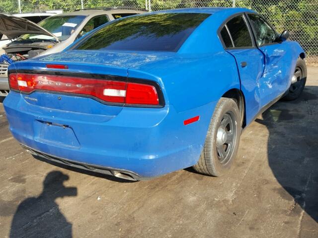 2C3CDXAT8CH232286 - 2012 DODGE CHARGER PO BLUE photo 4
