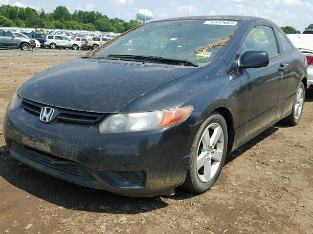 2HGFG12887H509095 - 2007 HONDA CIVIC EX BLACK photo 2