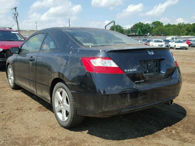 2HGFG12887H509095 - 2007 HONDA CIVIC EX BLACK photo 3