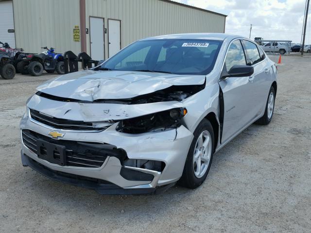 1G1ZB5STXGF289037 - 2016 CHEVROLET MALIBU LS 银色 照片 2
