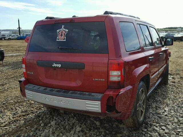 1J4FF48B29D190647 - 2009 JEEP PATRIOT LI RED photo 4