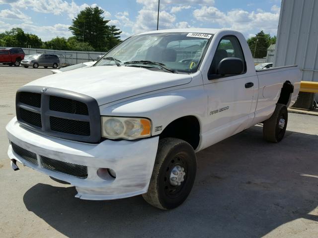 3D7KU26D83G770908 - 2003 DODGE RAM 2500 S WHITE photo 2
