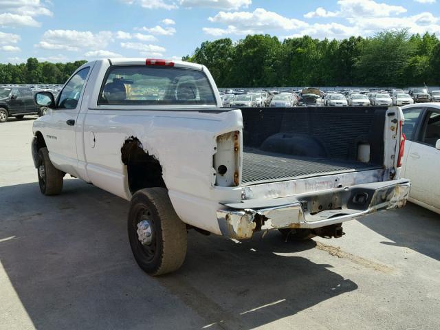 3D7KU26D83G770908 - 2003 DODGE RAM 2500 S WHITE photo 3