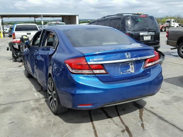 19XFB2F91EE083247 - 2014 HONDA CIVIC EXL 蓝色 照片 3