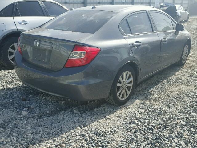 19XFB2F90CE006883 - 2012 HONDA CIVIC EXL GRAY photo 4