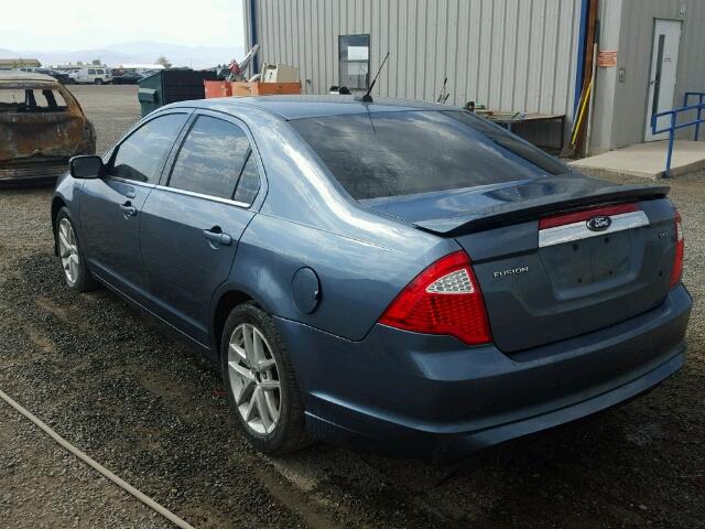 3FAHP0JA8CR378132 - 2012 FORD FUSION BLUE photo 3