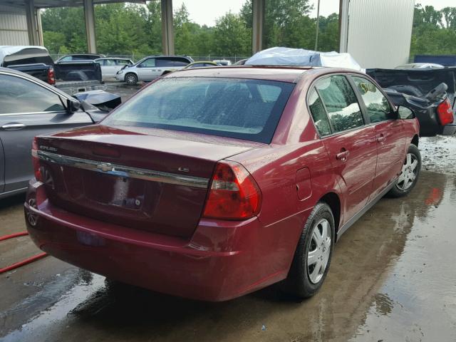 1G1ZS58F87F187866 - 2007 CHEVROLET MALIBU LS ბურგუნდია ფოტო 4