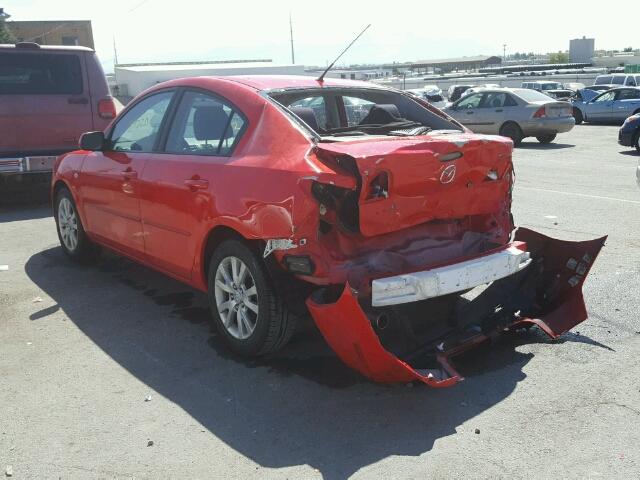 JM1BK32F681828470 - 2008 MAZDA 3 I RED photo 3