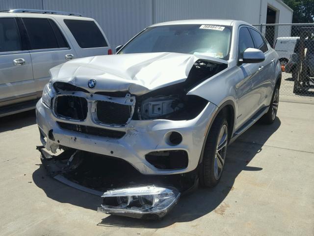 5UXKU2C59F0F96283 - 2015 BMW X6 XDRIVE3 SILVER photo 2