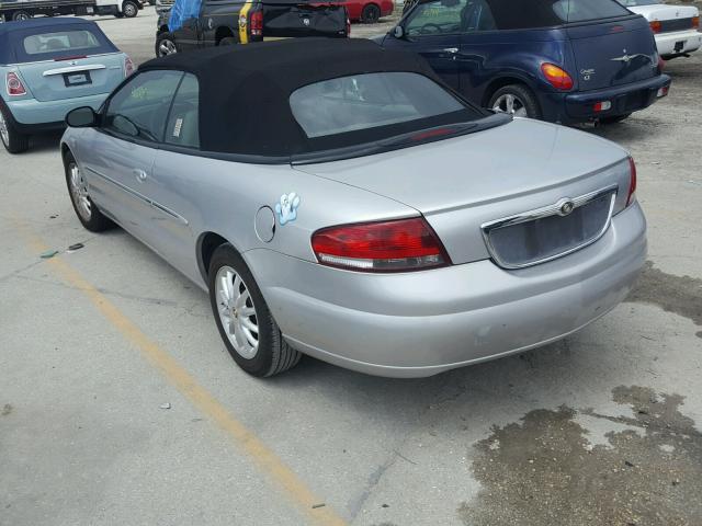 1C3EL55UX1N641915 - 2001 CHRYSLER SEBRING LX SILVER photo 3