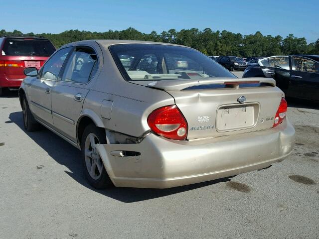 JN1CA31D51T621878 - 2001 NISSAN MAXIMA GXE GOLD photo 3