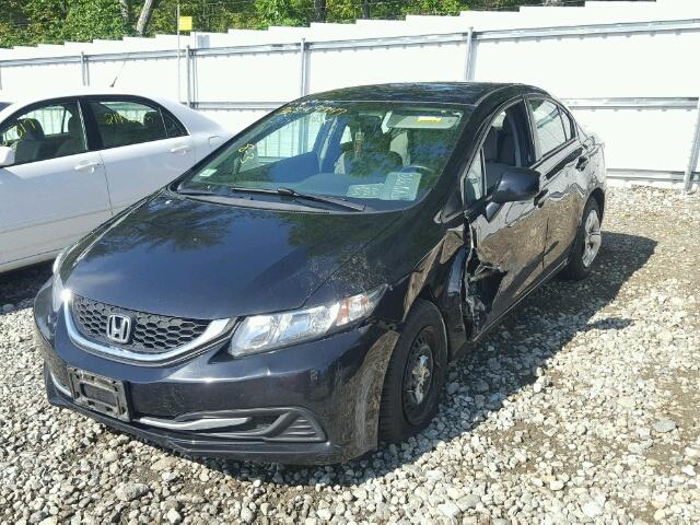 2HGFB2F58DH572441 - 2013 HONDA CIVIC LX BLACK photo 2