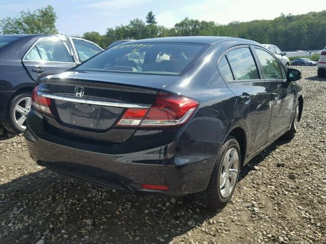 2HGFB2F58DH572441 - 2013 HONDA CIVIC LX BLACK photo 4