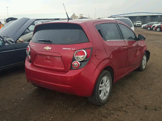 1G1JD6SH9D4207833 - 2013 CHEVROLET SONIC RED photo 4