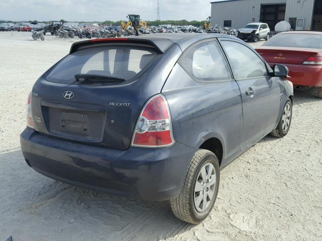 KMHCM3AC2AU154047 - 2010 HYUNDAI ACCENT BLU CHARCOAL photo 4