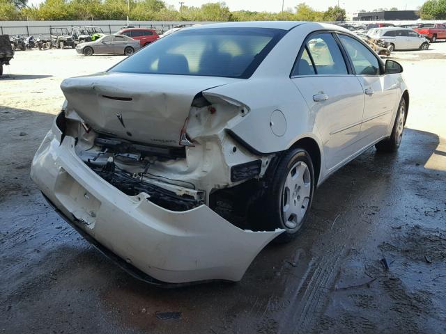 1G2ZF58B374257489 - 2007 PONTIAC G6 WHITE photo 4