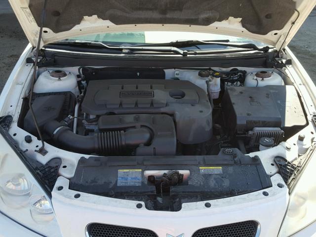 1G2ZF58B374257489 - 2007 PONTIAC G6 WHITE photo 7