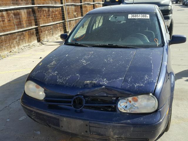 9BWGL61J164004663 - 2006 VOLKSWAGEN GOLF GLS BLUE photo 9