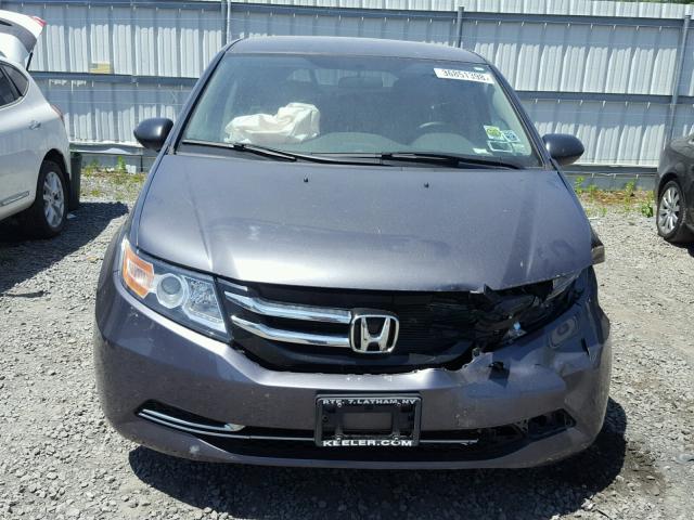 5FNRL5H29FB120410 - 2015 HONDA ODYSSEY LX GRAY photo 9