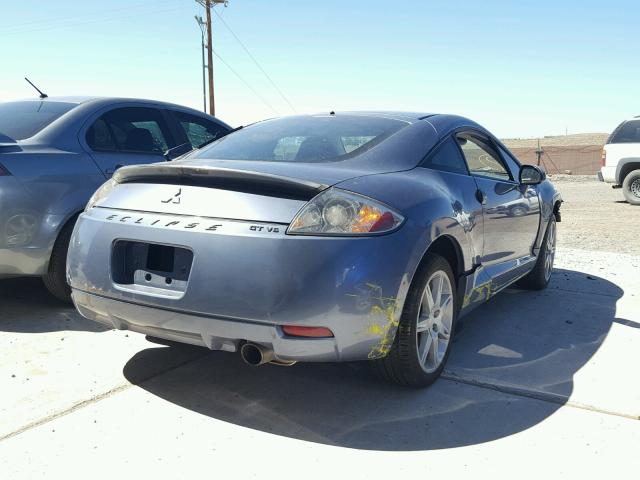 4A3AK34T68E008832 - 2008 MITSUBISHI ECLIPSE GT BLUE photo 4