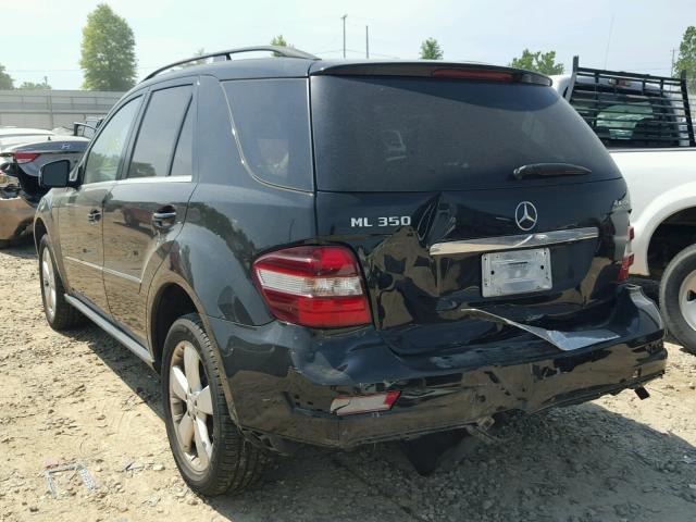 4JGBB8GB9BA737103 - 2011 MERCEDES-BENZ ML 350 4MA BLACK photo 3