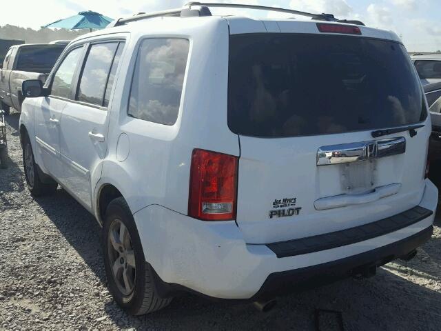 5FNYF3H48AB009235 - 2010 HONDA PILOT EX WHITE photo 3