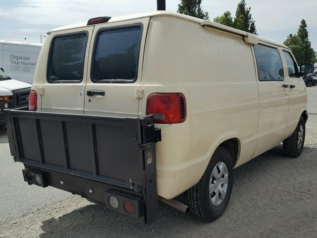 2B7KB31Y0YK120898 - 2000 DODGE RAM VAN B3 BEIGE photo 4