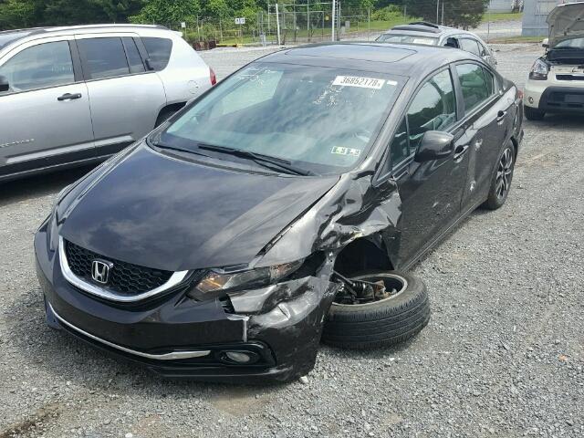 19XFB2F97DE232615 - 2013 HONDA CIVIC EXL BLACK photo 2