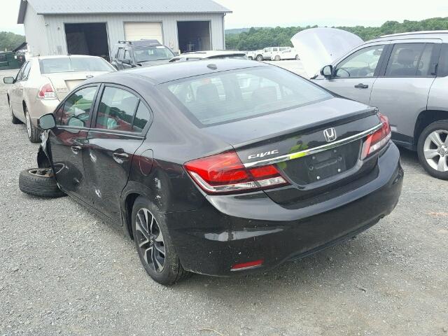 19XFB2F97DE232615 - 2013 HONDA CIVIC EXL BLACK photo 3