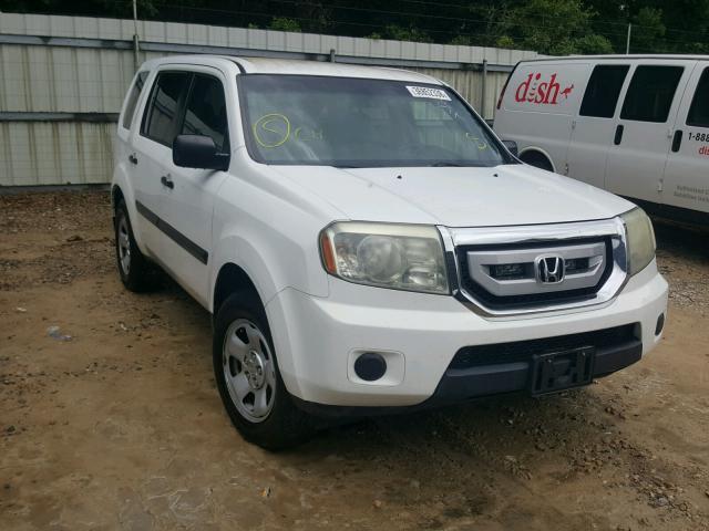 5FNYF4H23AB016744 - 2010 HONDA PILOT LX WHITE photo 1