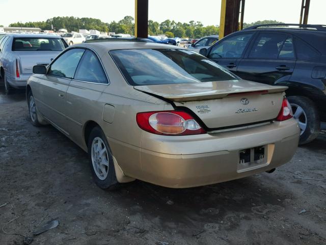 2T1CE22PX2C004411 - 2002 TOYOTA CAMRY SOLA GOLD photo 3