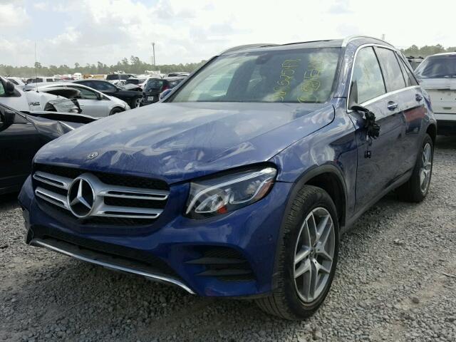 WDC0G4JB6JV056087 - 2018 MERCEDES-BENZ GLC 300 BLUE photo 2