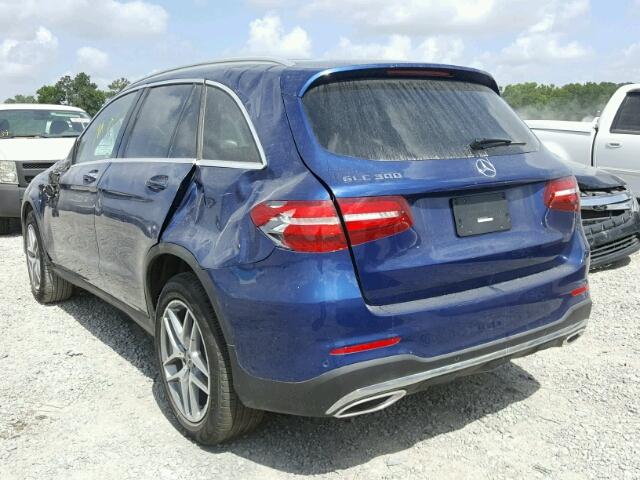 WDC0G4JB6JV056087 - 2018 MERCEDES-BENZ GLC 300 BLUE photo 3