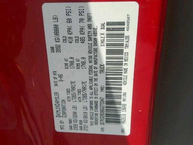 3D7KS28D86G273347 - 2006 DODGE RAM 2500 S Qırmızı foto 10