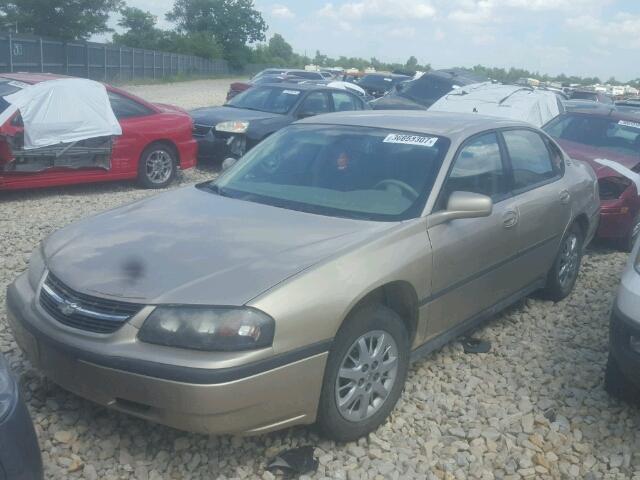 2G1WF52E659349927 - 2005 CHEVROLET IMPALA GOLD photo 2