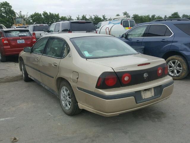 2G1WF52E659349927 - 2005 CHEVROLET IMPALA GOLD photo 3