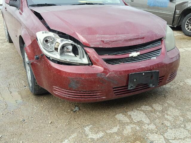 1G1AL18FX87343999 - 2008 CHEVROLET COBALT BURGUNDY photo 9