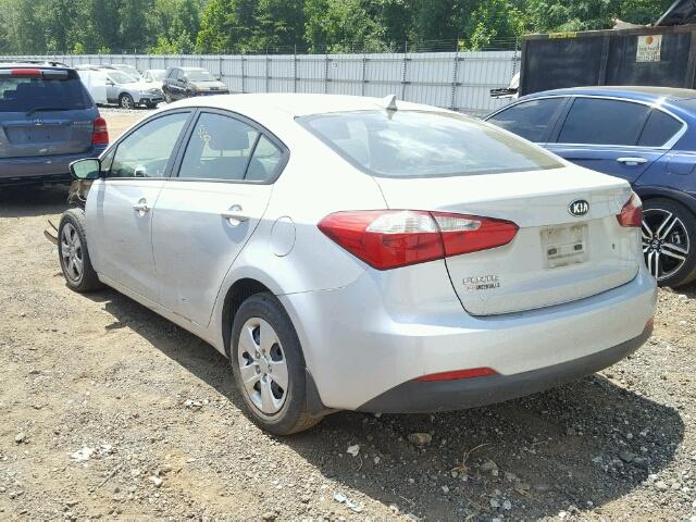 KNAFK4A6XF5412160 - 2015 KIA FORTE LX SILVER photo 3