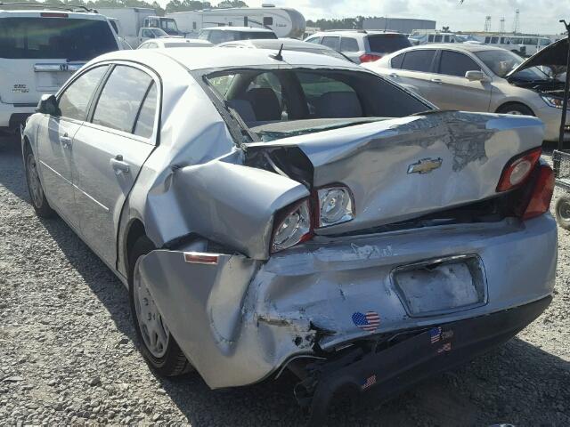 1G1ZB5EB8AF140619 - 2010 CHEVROLET MALIBU LS SILVER photo 3