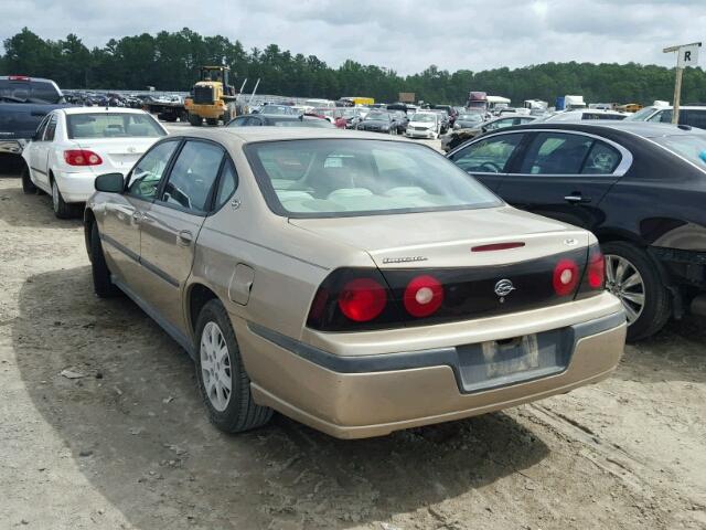 2G1WF52E049382212 - 2004 CHEVROLET IMPALA TAN photo 3