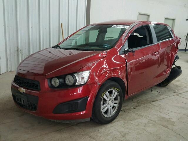 3G1J86CC8GS545218 - 2016 CHEVROLET SONIC LT RED photo 2