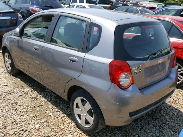 KL1TD66E59B663807 - 2009 CHEVROLET AVEO LS GRAY photo 3