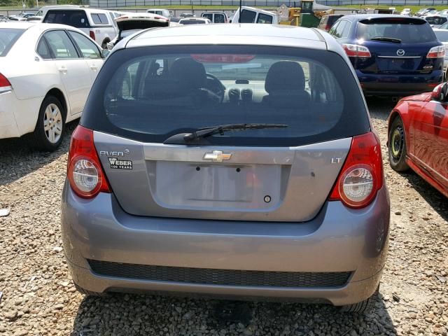 KL1TD66E59B663807 - 2009 CHEVROLET AVEO LS GRAY photo 9
