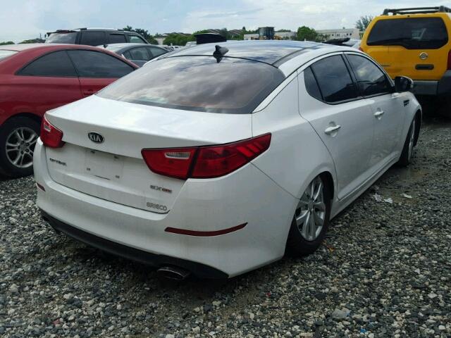 5XXGN4A78EG305481 - 2014 KIA OPTIMA WHITE photo 4