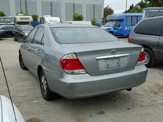 4T1BF30K65U602293 - 2005 TOYOTA CAMRY LE მწვანე ფოტო 3
