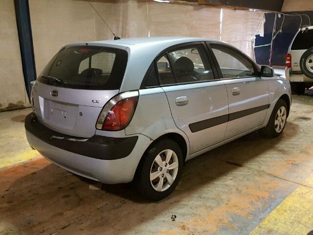 KNADE163886429354 - 2008 KIA RIO 5 SX BLUE photo 4