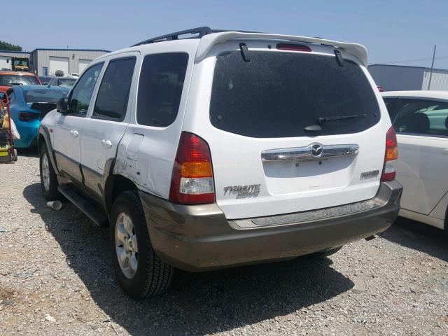 4F2YU08132KM59874 - 2002 MAZDA TRIBUTE LX WHITE photo 3